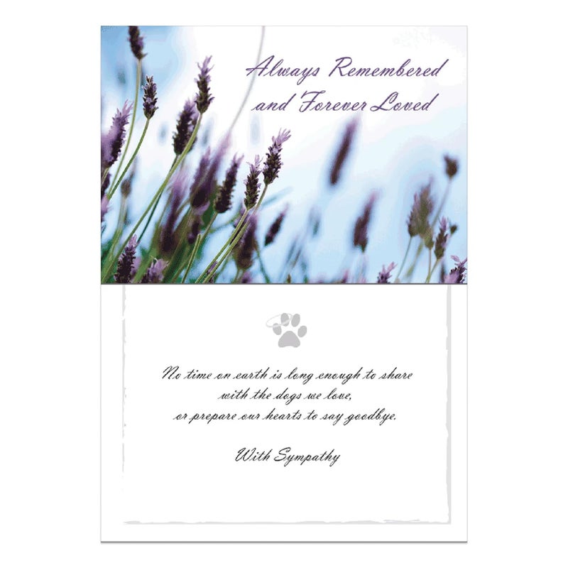 Dog Speak Pet Sympathy Card â€“ Always Remembered and Forever Loved â€“ Thinking of You Card for Loss of a Dog â€“ Bereavement Greeting Card with Envelope - Image 2